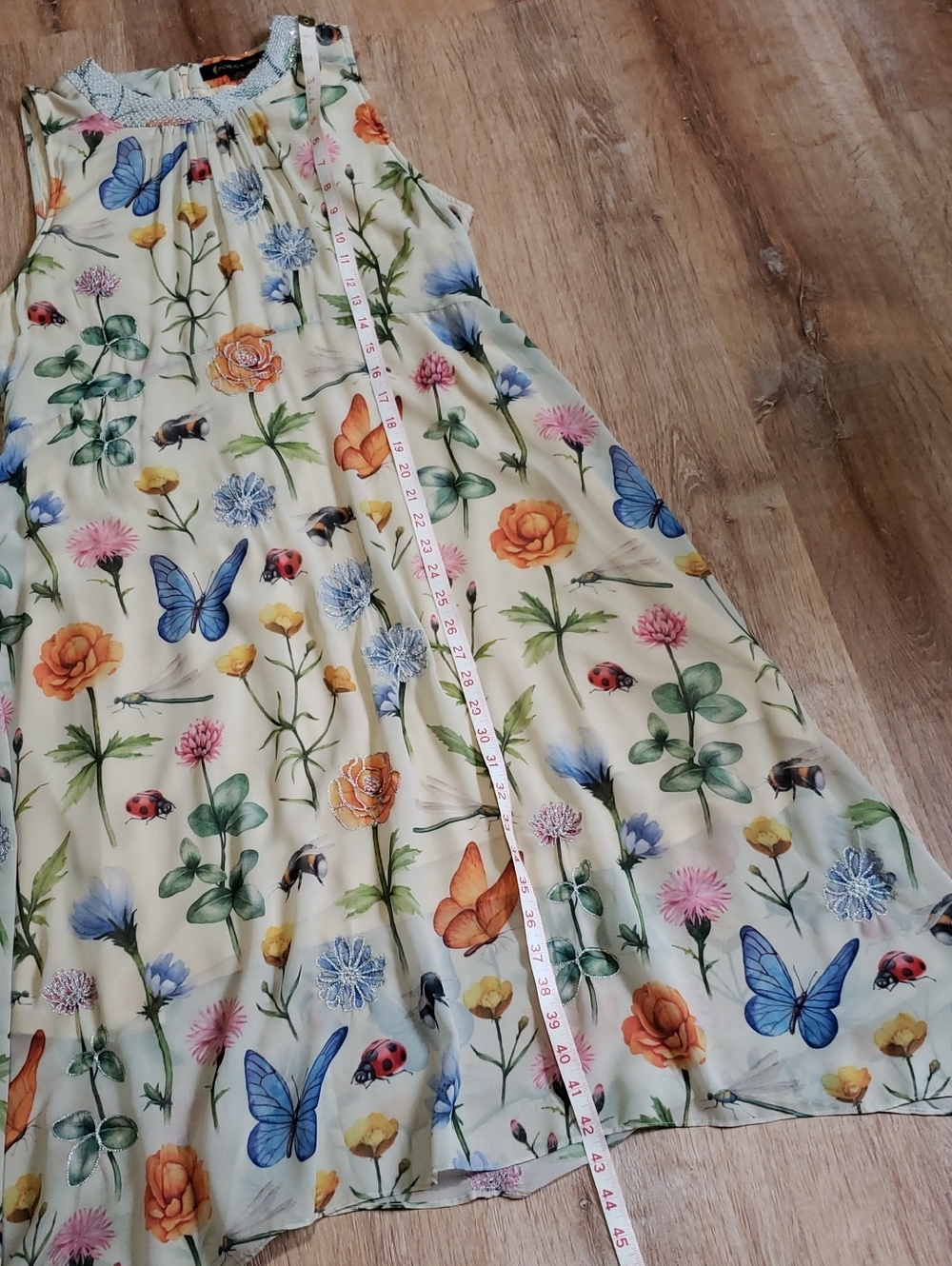 RARE Anthropologie Garden Midi Dress by Pankaj & Nidhi, Size 12P - Picture 14 of 16